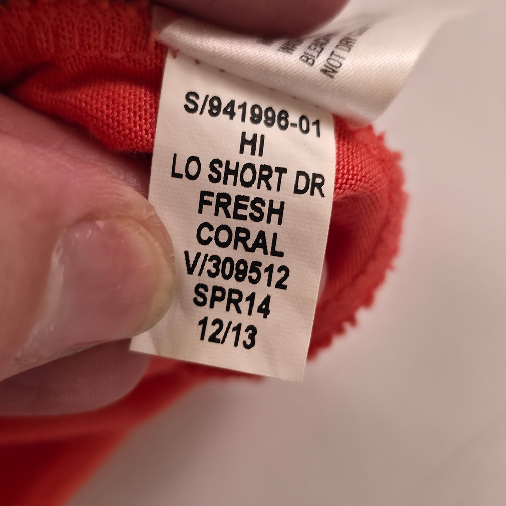 Gap Hi-Lo Short Dress Womens Large Fresh‎ Coral Sleeveless Drawstring Rayon 6070 - Picture 6 of 15